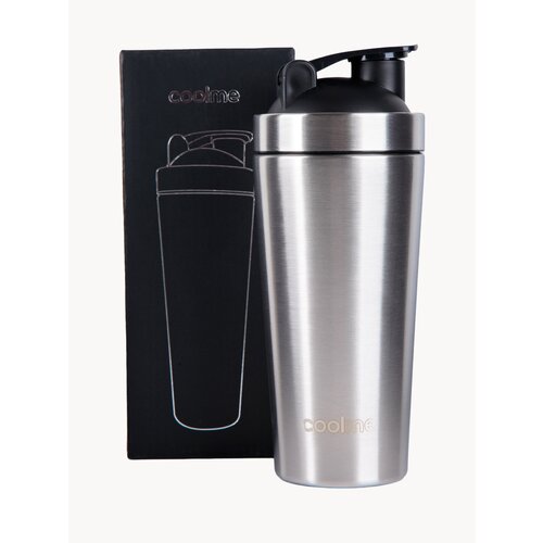 Шейкер FlexMe, спортивный, цельный, 1000мл, серебристый, нержавеющая сталь