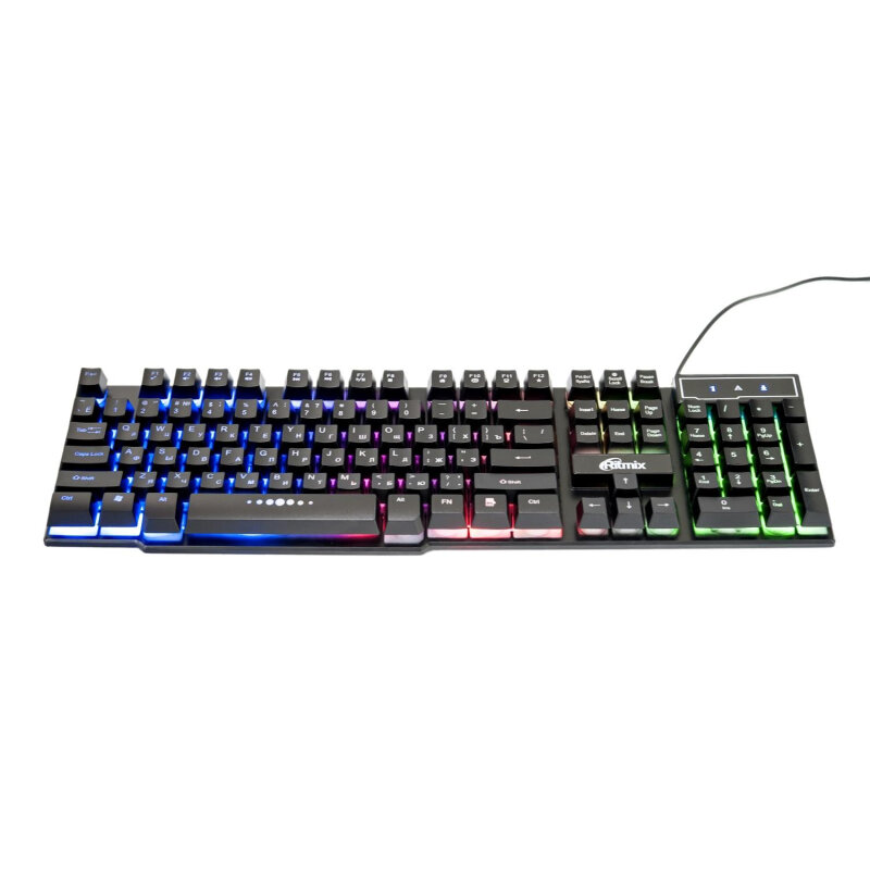 Клавиатура RITMIX RKB-200 BL Black проводная с подсветкой, USB (15119509)
