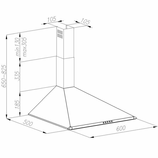 Вытяжка HOMS Aire WHITE 60 Maunfeld - фото №11