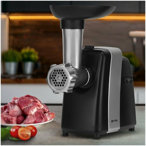 Мясорубка Vitek VT-3615 MC черныйсеребро 643300₽