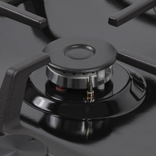 Газовая панель MAUNFELD EGHE6443CBG газ 60 см механическое управление 4 конфорки черный 2538800₽