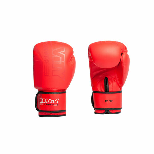 Перчатки для бокса FORCE Gravity, искусственная кожа, красные, 8 унций