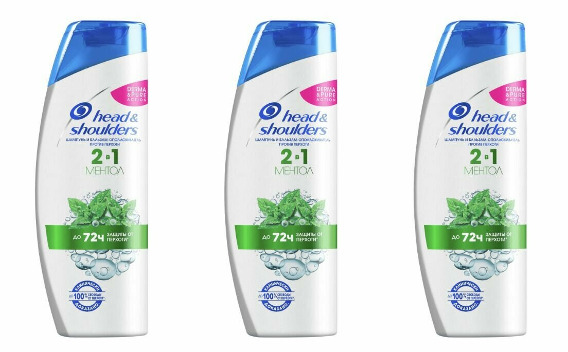 HEAD & SHOULDERS Шампунь и бальзам-ополаскиватель против перхоти 2в1 Ментол 200мл