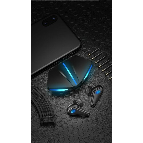 Игровые наушники-вкладыши K-55 Наушники с Микрофоном Беспроводные наушники с микрофоном и блютуз Наушники для смартфона Bluetooth наушники Наушники TWS 1400₽