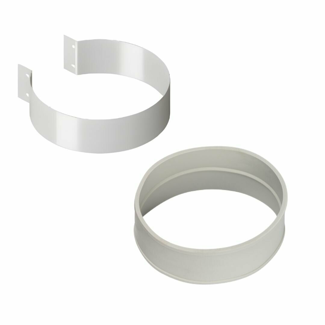 Комплект хомутов D=100 мм для соединения коаксиальных труб сталь ROMMER