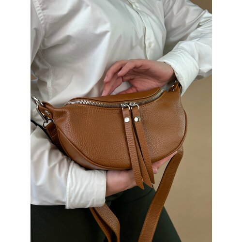 фото Сумка кросс-боди sefaro, фактура зернистая, горчичный