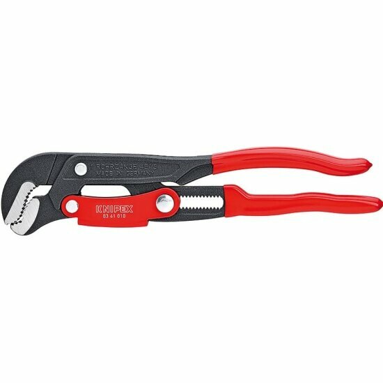 Ключ трубный Knipex 1", S-образные губки, с быстрой регулировкой, зев 42 мм, длина 330 мм, серый