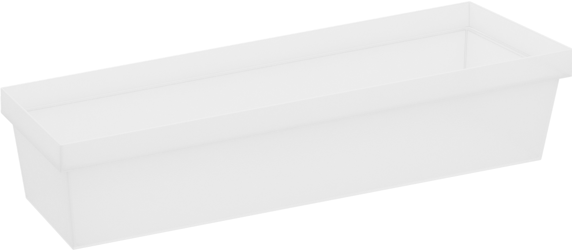 Контейнер для хранения Delinia ID 10x30x6.7 см пластик цвет белый