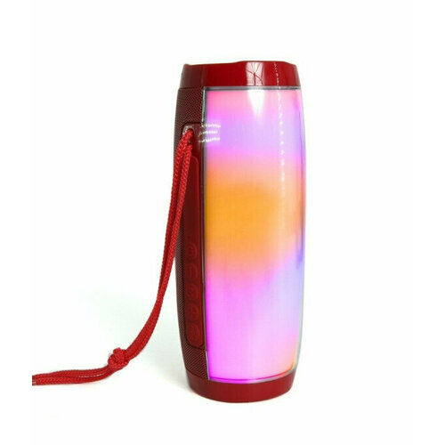 Портативная колонка 157 с подсветкой - Беспроводная колонка колонка с радио Bluetooth колонка колонка с беспроводным подключением aux bluetooth usb microSD 10 Вт Колонка Для смартфона С зарядкой Красная 105400₽