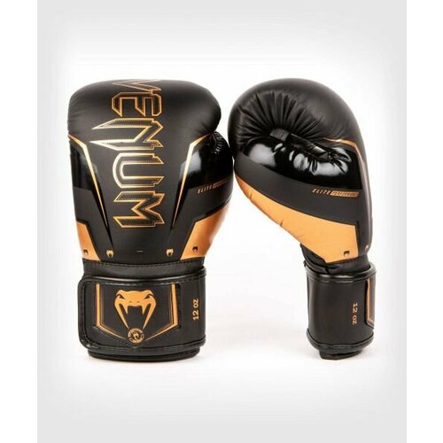 фото Перчатки everlast elite evo 10oz черный/бронзовый