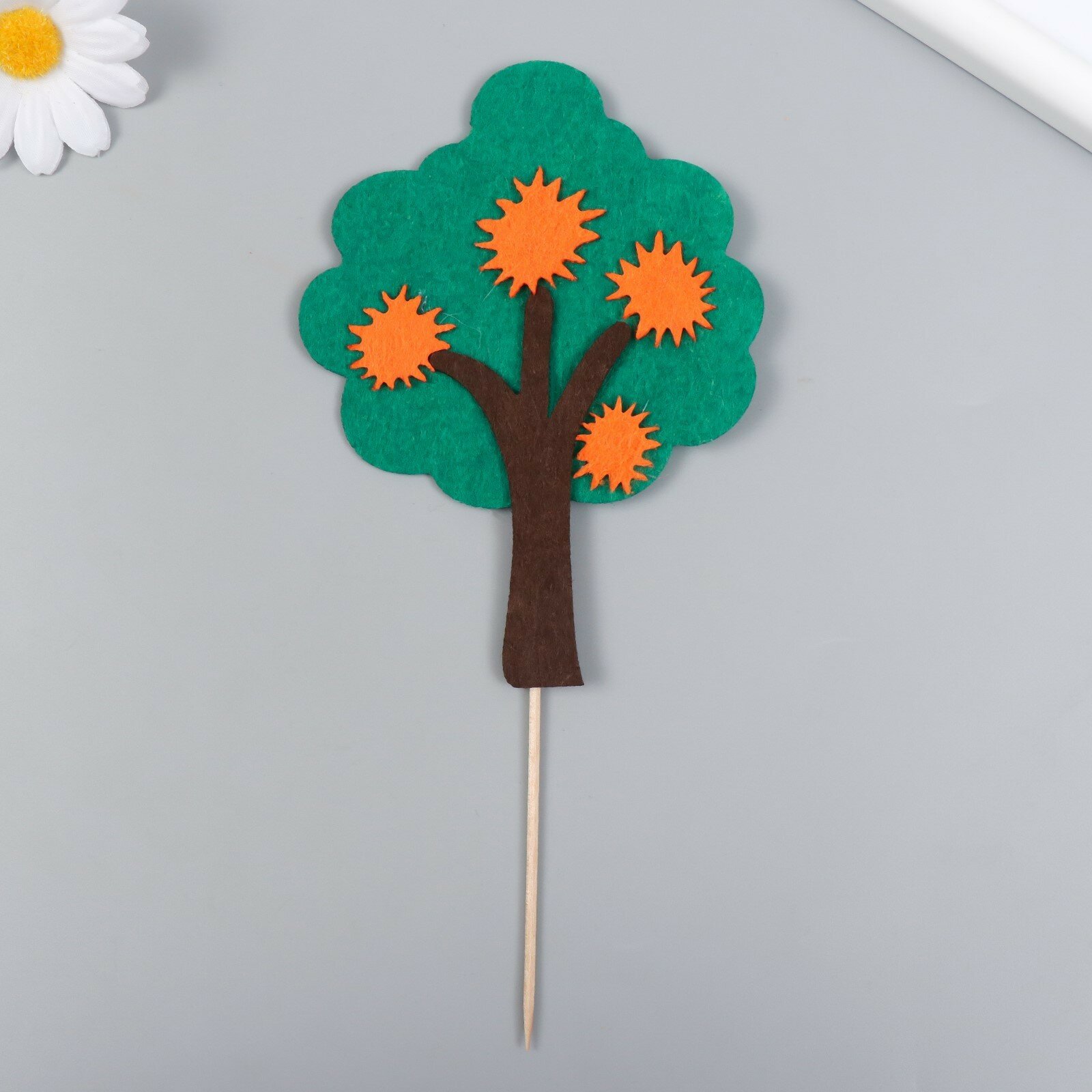 Декор для творчества войлок «Дерево солнечное» 10×13 см