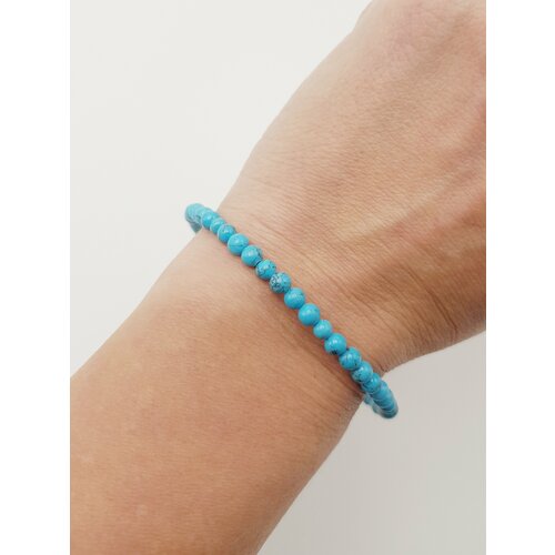 фото Браслет, бирюза, искусственный камень, размер 15 см, голубой hrustalek