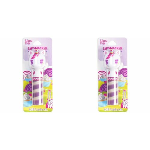 Lip Smacker Блеск для губ Lippy Pals Gloss Unicorn Frosting с ароматом сахарная глазурь, 8.4 г, 2 шт