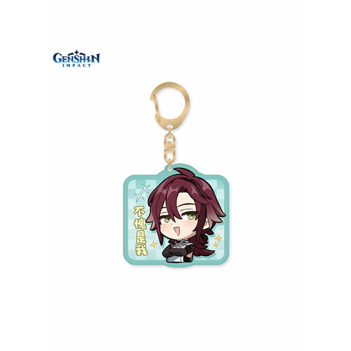 Брелок, голубой значок genshin impact chibi expressions – kamisato ayato can badge