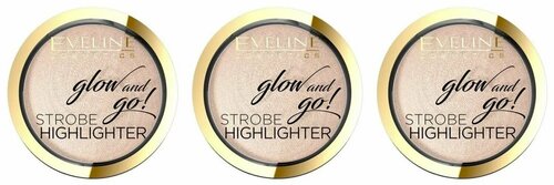 Eveline Cosmetics Хайлайтер запеченный Glow And Go! Тон 01 Сhampagne, 8,5 г, 3 шт