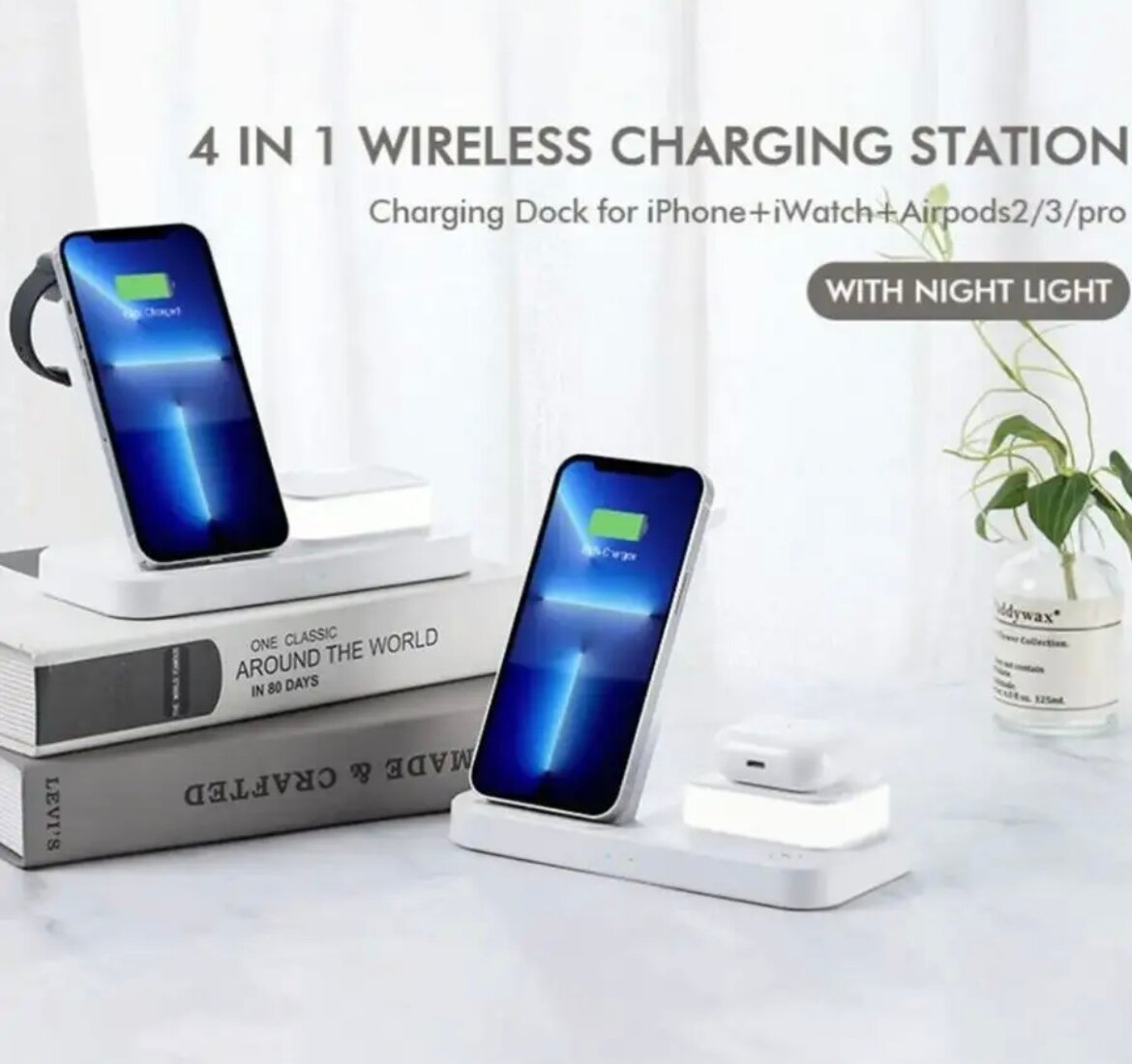 Беспроводная зарядная станция 4 в 1 Wireless Charging Station