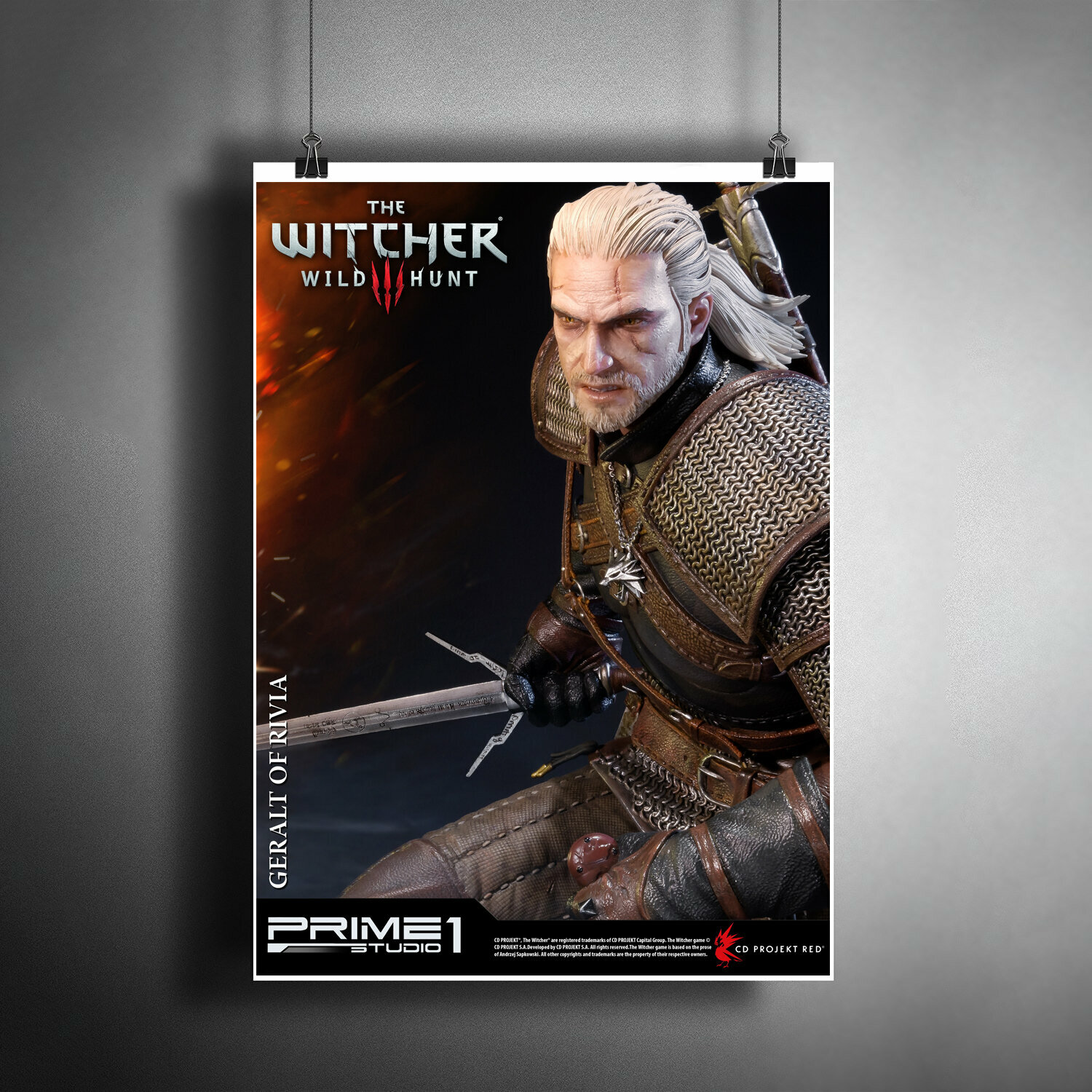 Постер плакат для интерьера "Компьютерная игра The Witcher 3: Wild Hunt. Игра Ведьмак 3: Дикая Охота" / A3 (297 x 420 мм)