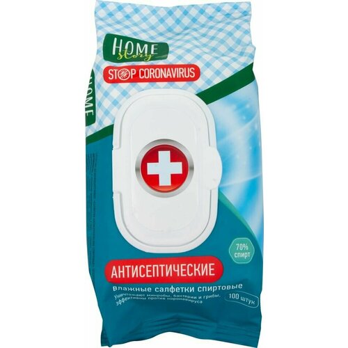 Салфетки влажные Home Story антисептические спиртовые 100шт х 2шт 1195₽