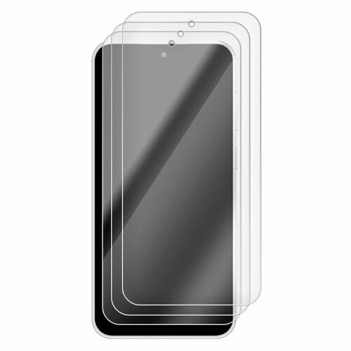 Комплект из 3-х защитных гибридных стекол Krutoff для Samsung Galaxy S23 FE