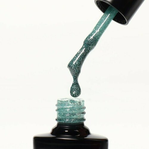 Гель лак для ногтей, «SHINING STAR», светоотражающий, 3-х фазный, 8мл, LED/UV, цвет бирюзовый (009) (комплект из 7 шт)