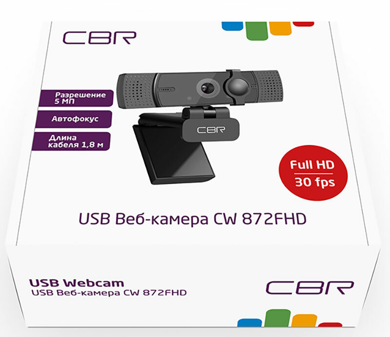 Вебкамера CBR CW 872FHD Black