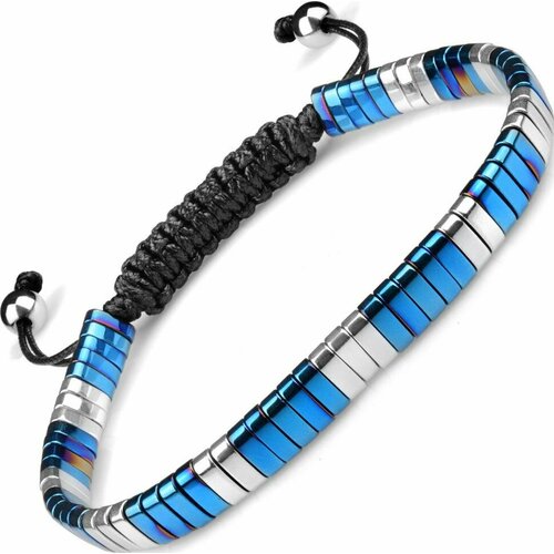 фото Браслет everiot, гематит, размер 19 см, синий