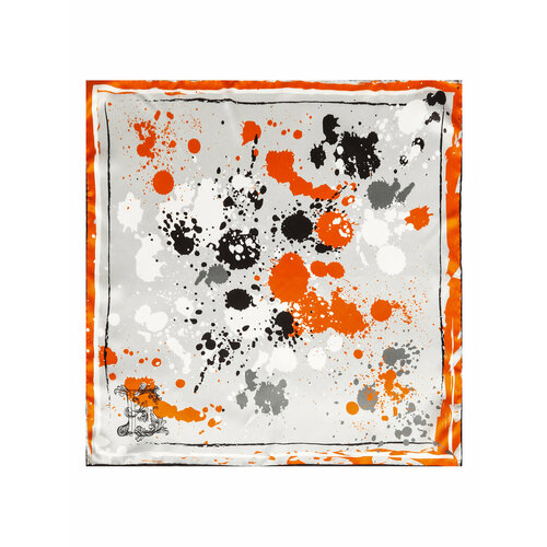 фото Платок eleganzza, натуральный шелк, 53х53 см, оранжевый