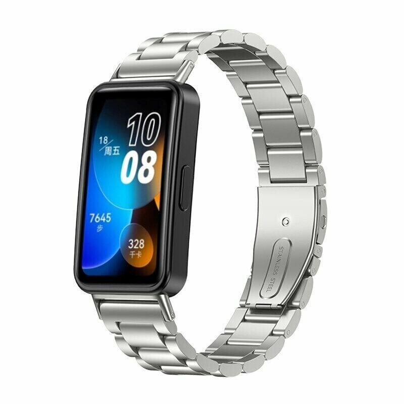 Стальной браслет для HUAWEI Band 8 (серебряный)