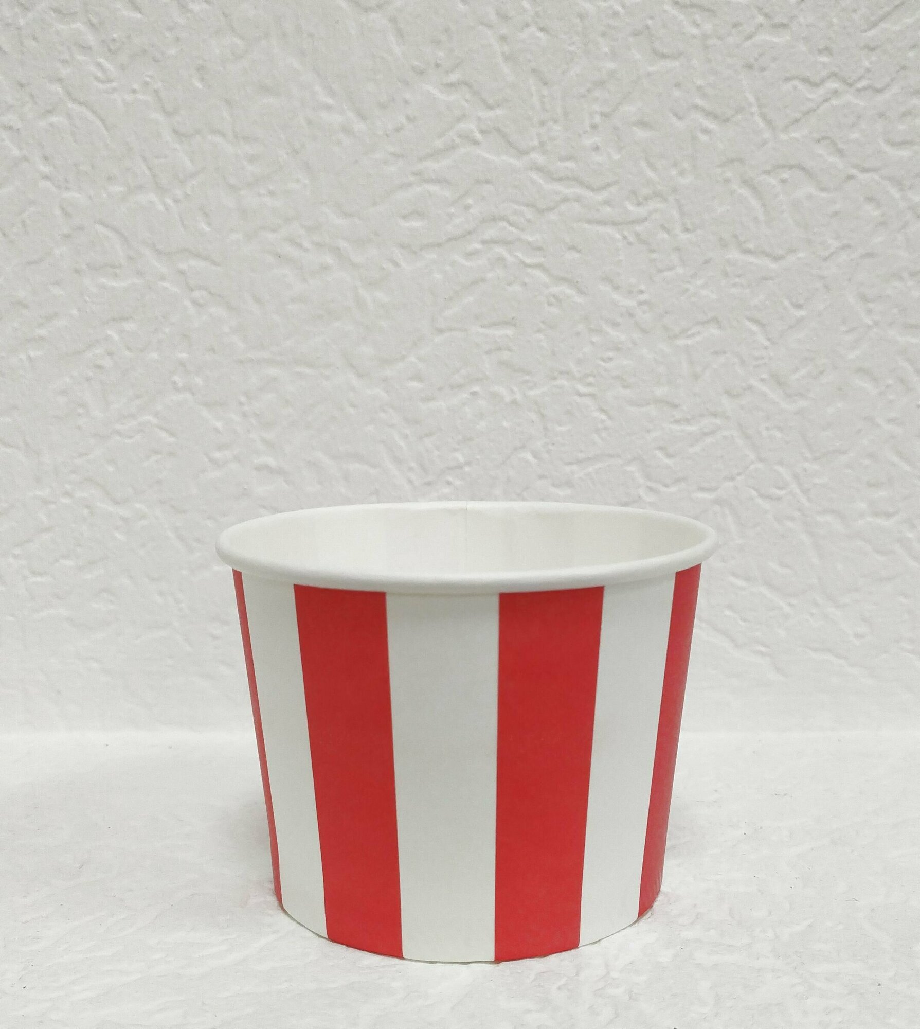 фото Стакан для попкорна, креманка, Красные полосы, 300мл, 10 шт