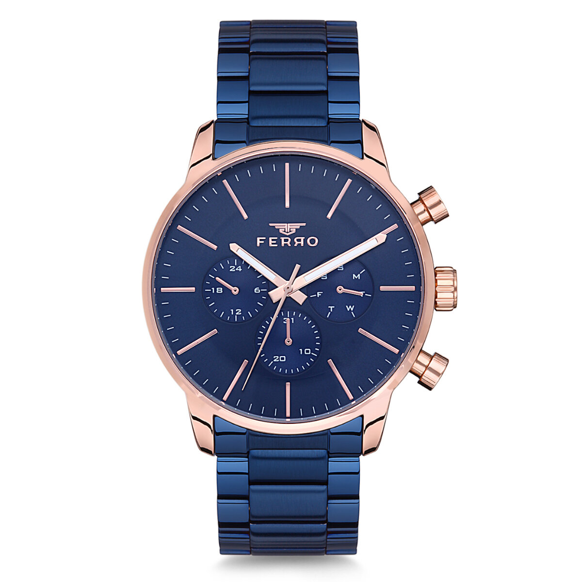Наручные часы Ferro  синий золотой