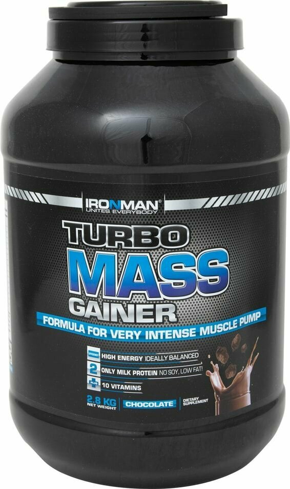 Гейнер IronMan Turbo Mass Gainer Шоколад 2.8кг х 3шт