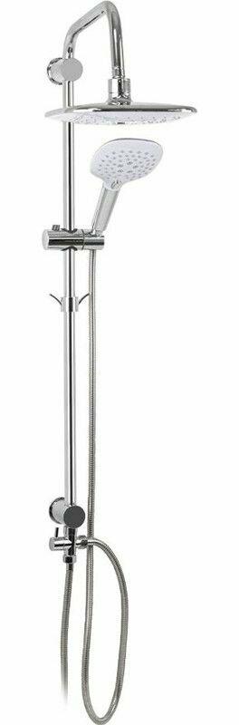 фото OSKAR - Стойка душевая тропический душ с белыми квадратными лейками