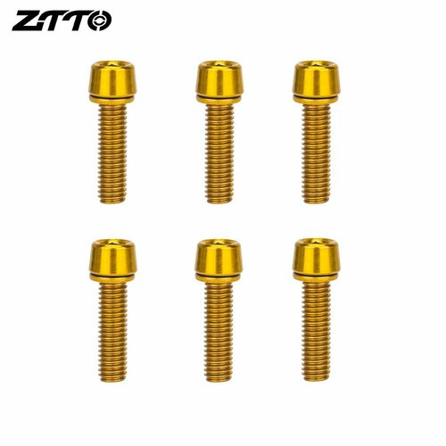 фото Болты ztto для велосипеда под torx m5x18 мм, желтый, 6 шт