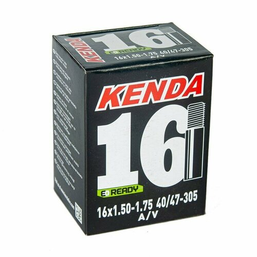 Велокамера Kenda 16x1.50 - 1.75 a/v велокамера kenda 12x1 75 2 25 a v с загнутым ниппелем