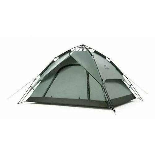 Палатка Naturehike 3-местная, быстросборная, алюминиевый каркас, серо-зеленая
