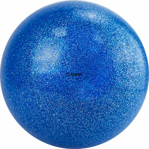 фото Мяч для художественной гимнастики torres арт. agp-19-02, диам. 19 см, пвх, синий с блестками