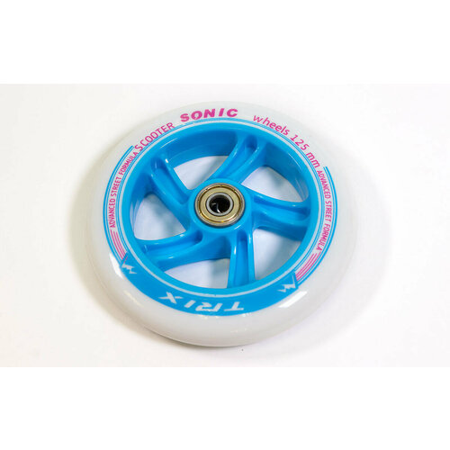 фото Колесо - 125 мм, для самокатов, с подшипниками abec 7 , синее trix