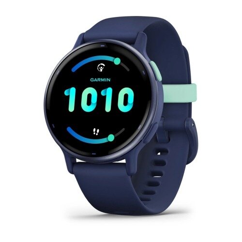 Умные часы Garmin vivoactive 5 Navy синие с металлически-синим безелем и силиконовым ремешком (010-02862-12)