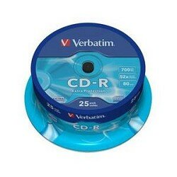 Verbatim Диск Диски CD-R 25 шт. 52-x 700Mb, Cake Box 43432