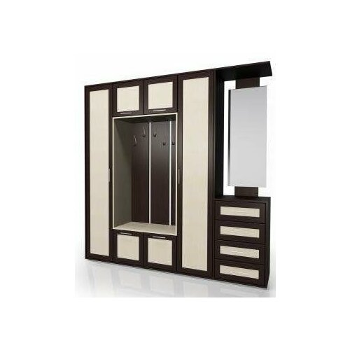 Прихожая Мебелайн «Мебелайн – 18» Корпус венге/вставка дуб молочный