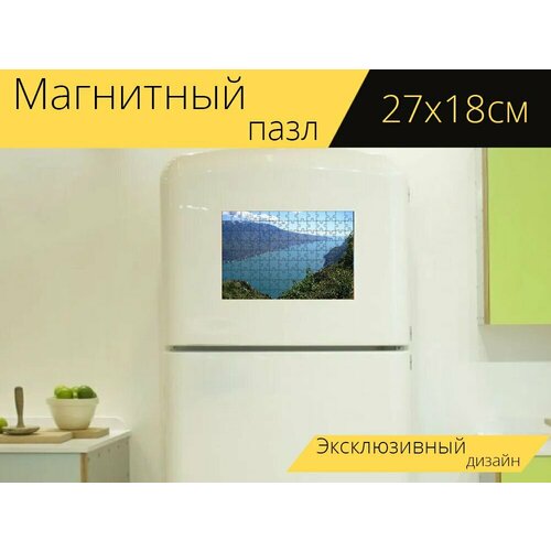Магнитный пазл Гарда, италия, мировоззрение на холодильник 27 x 18 см.