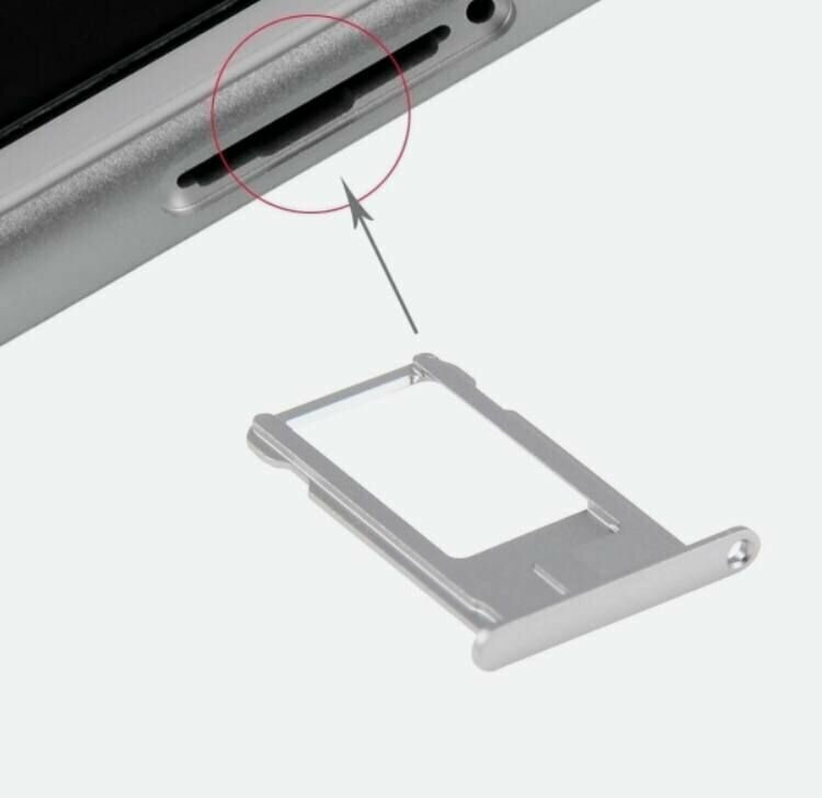 Держатель сим карты/сим лоток для Apple Iphone 6 Plus ( серый )