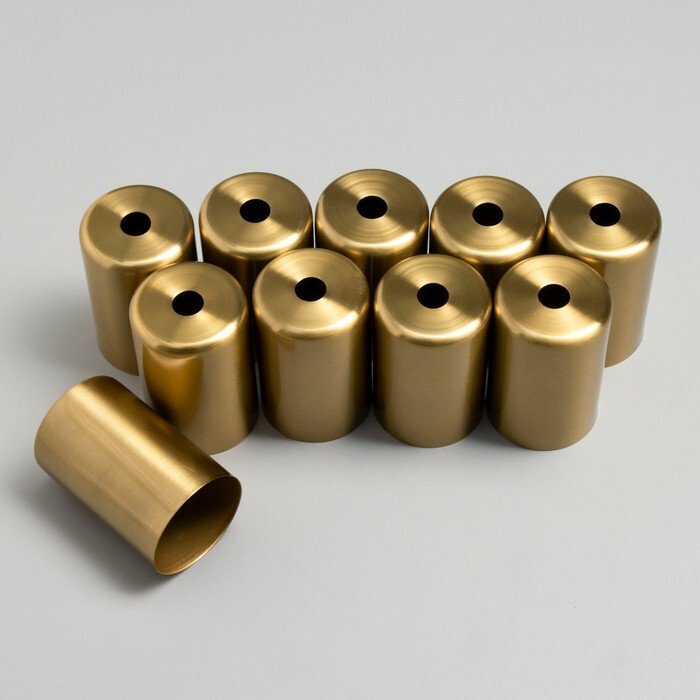 фото Напатронник Е27 медь (набор 10штук) 3,8х3,8х6см