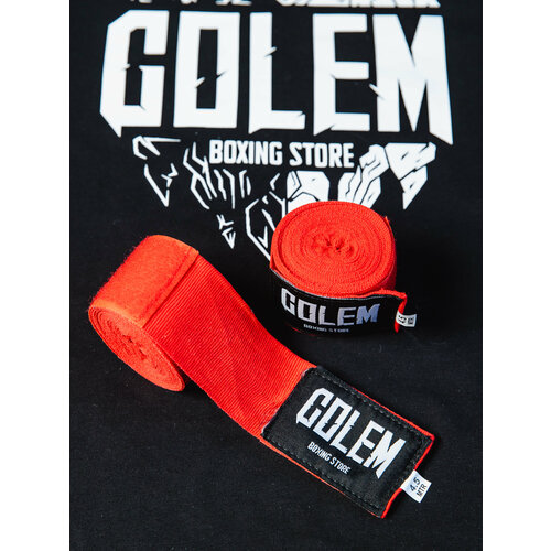 фото Бинты бокceрскиe эластичные gоlем детские, женские, мужские, 2,5 метра в красном цвете golem