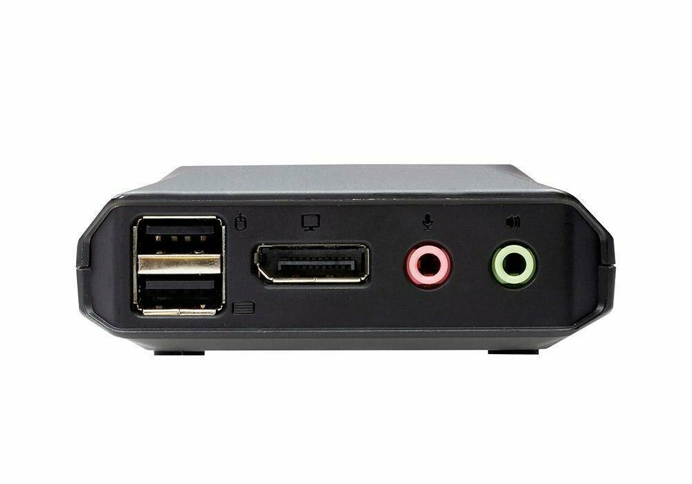 Aten Переключатель CS52DP Переключатель 2-Port 4K Displayport +UCB-C Switch with audio and Remote Port Selector