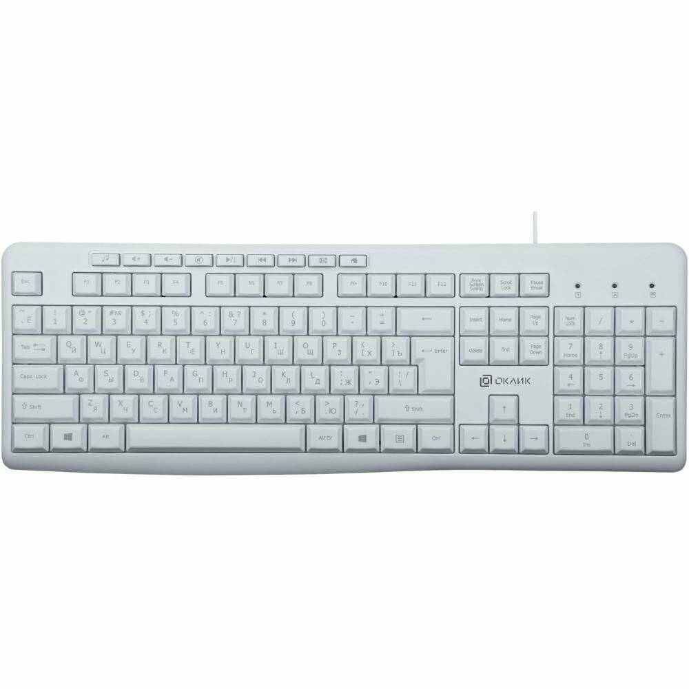 Клавиатура Oklick 305M белый
