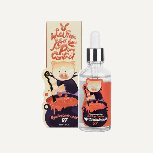 Elizavecca Witch Piggy Hell-Pore Control Hyaluronic Acid 97% Сыворотка с гиалуроновой кислотой 50мл 50ml korean cosmetic witch piggy hell pore control hyaluronic acid 97% face serum crean skin care facial essence