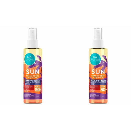 BioCosmetolog Спрей солнцезащитный Гиалуроновый, SPF 50, 190 мл, 2 шт