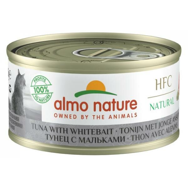 Консервы Almo Nature для кошки с тунцом и мальками 70 грамм