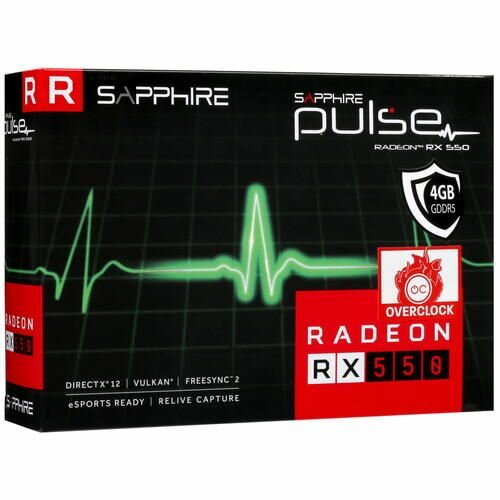 Видеокарта Sapphire PULSE Radeon RX 550 4GB (11268-01-20G)